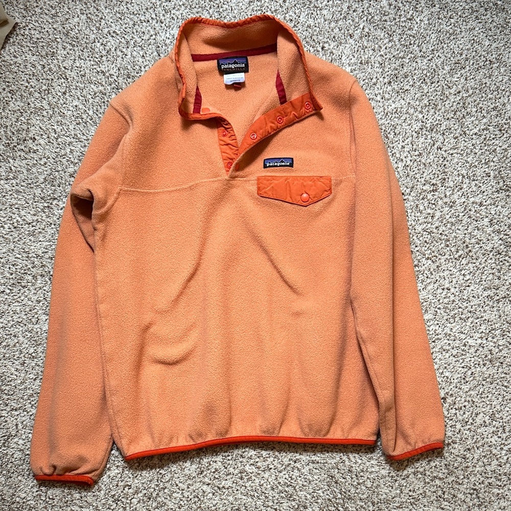 Patagonia Vibrant Orange Fleece Jacket